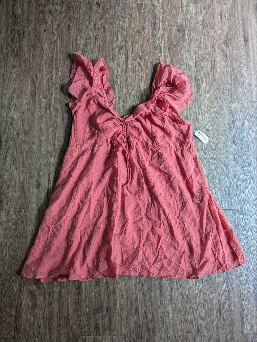 NWT Coral Ruffle Strap V-Neck Dress Sz 2X